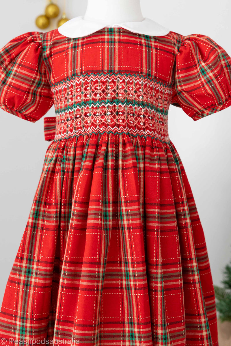 Addison Red Tartan Dress