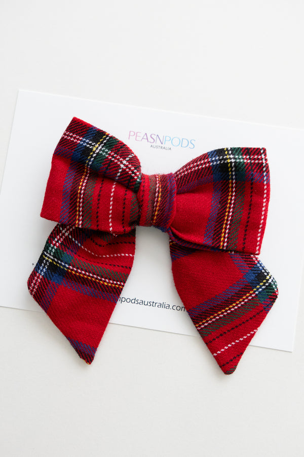 Festive Tartan Classic Bow