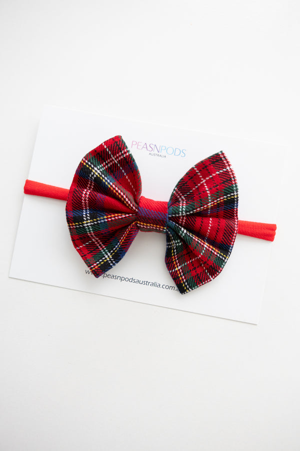 Festive Tartan Baby Headband