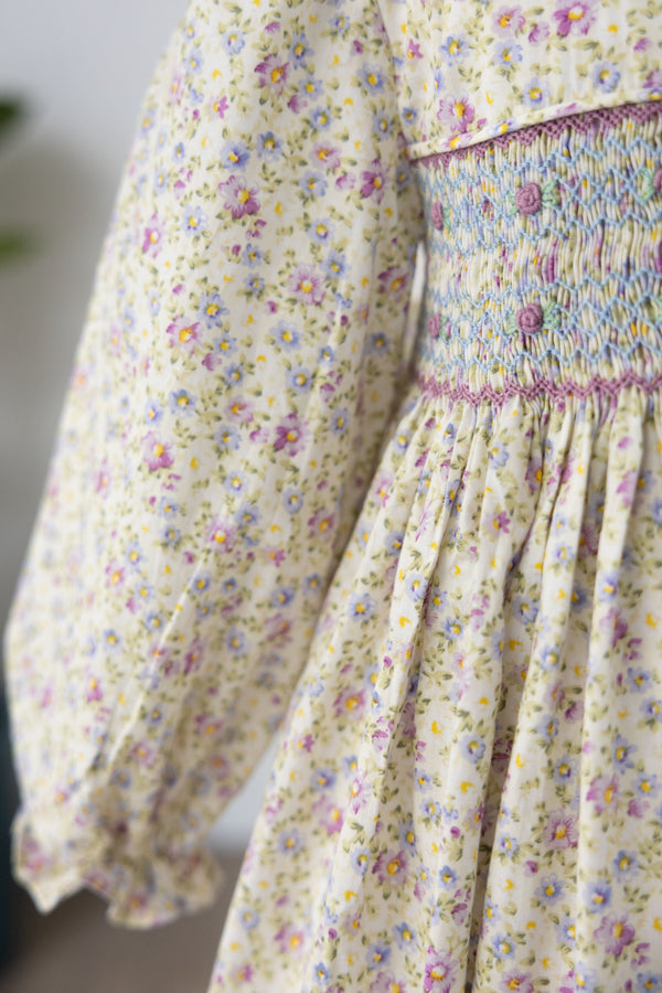 Lavender Hand-Smocked Dress