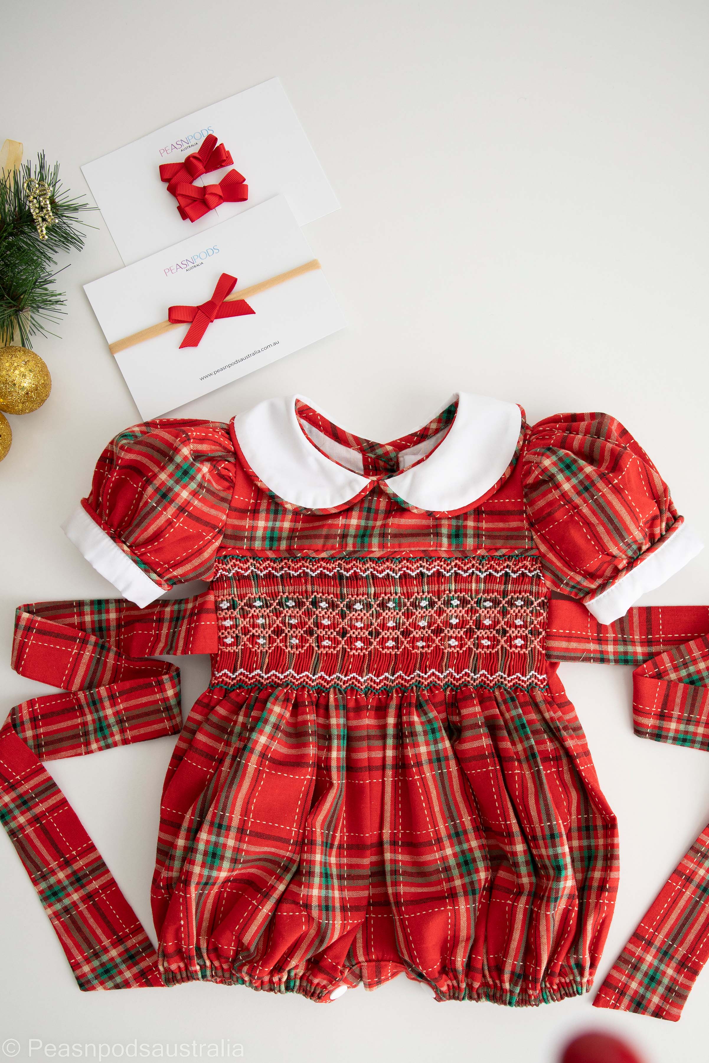 Baby girl clearance red tartan dress