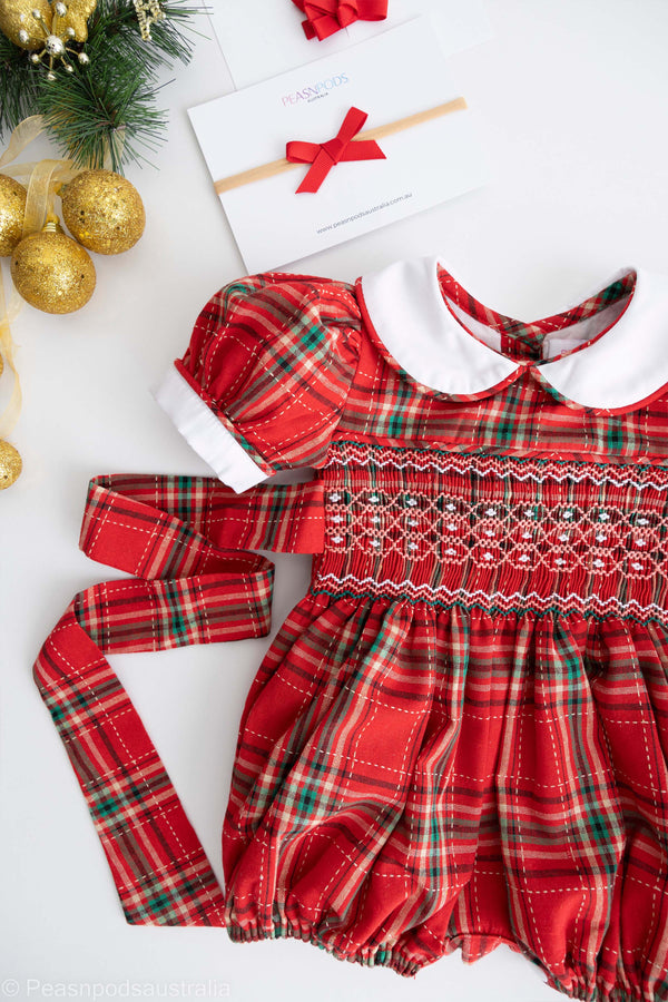 Red Tartan Romper