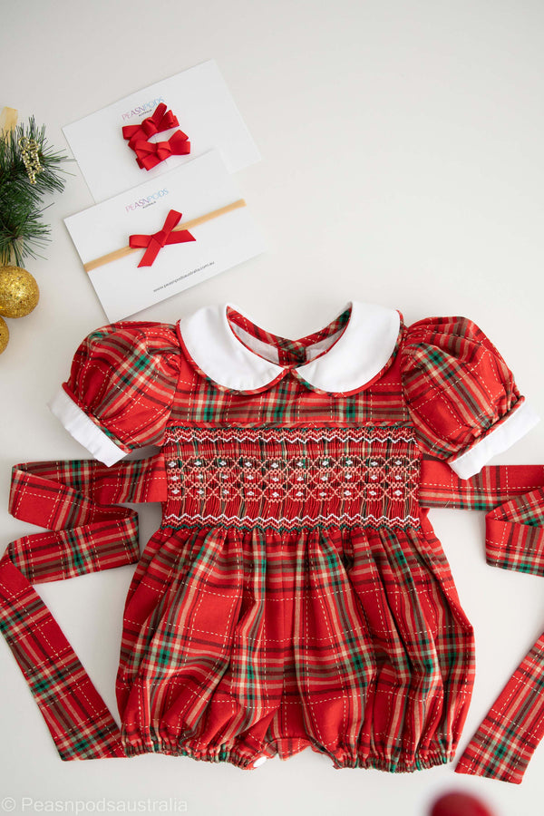 Red Tartan Romper