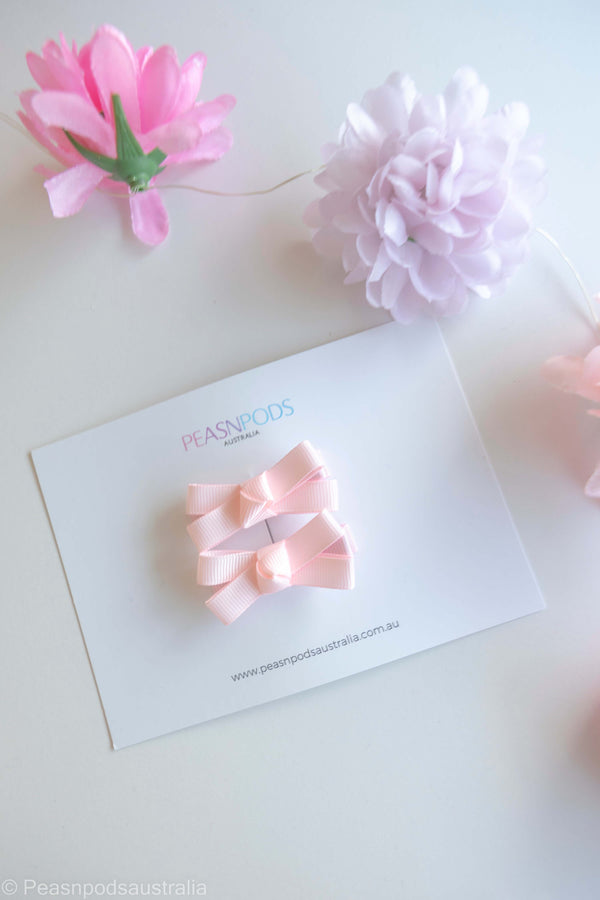 Baby Pink Knot Piggy Tail Bow