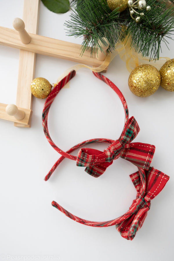 Red Tartan Hairband