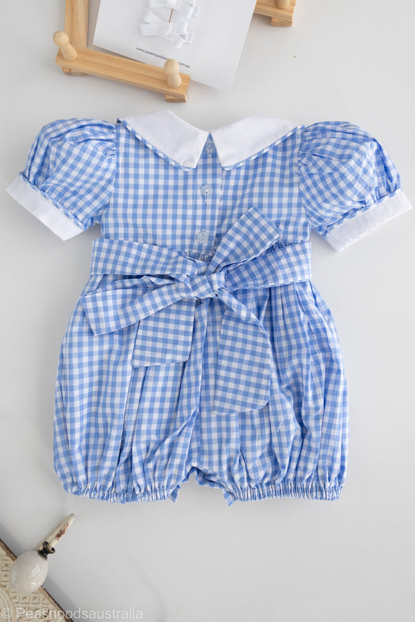 Blue bell  Hand-Smocked Romper