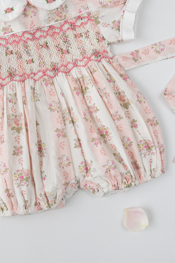 Adeline Handsmocked Romper