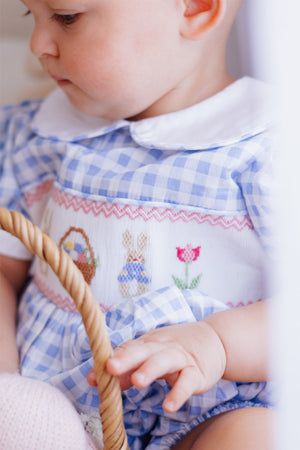 Bunny Basket Handsmocked Romper