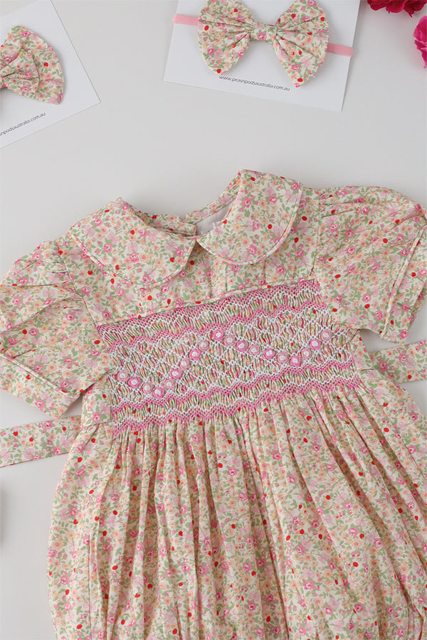 Mabel Handsmocked Romper