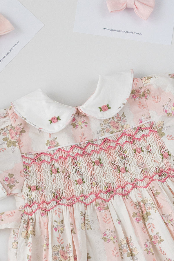 Adeline Handsmocked Romper