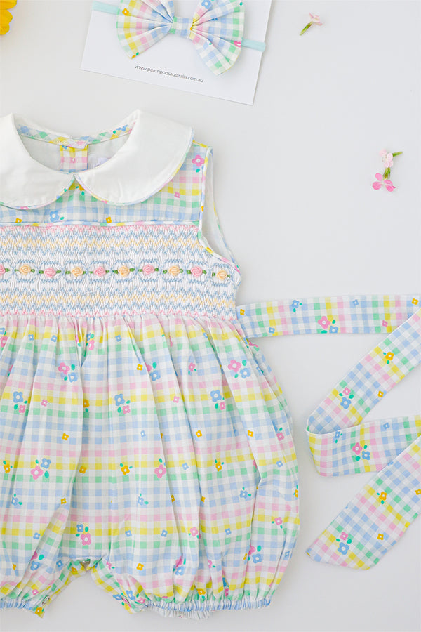 Poppy Handsmocked Romper