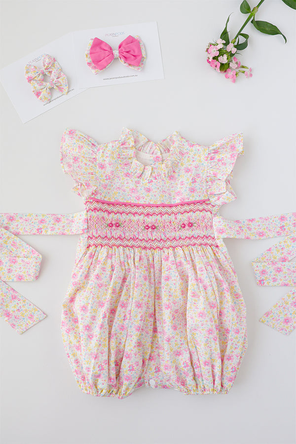 Hazel Handsmocked Romper
