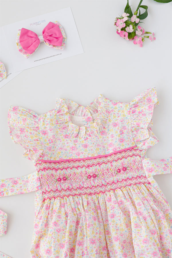 Hazel Handsmocked Romper
