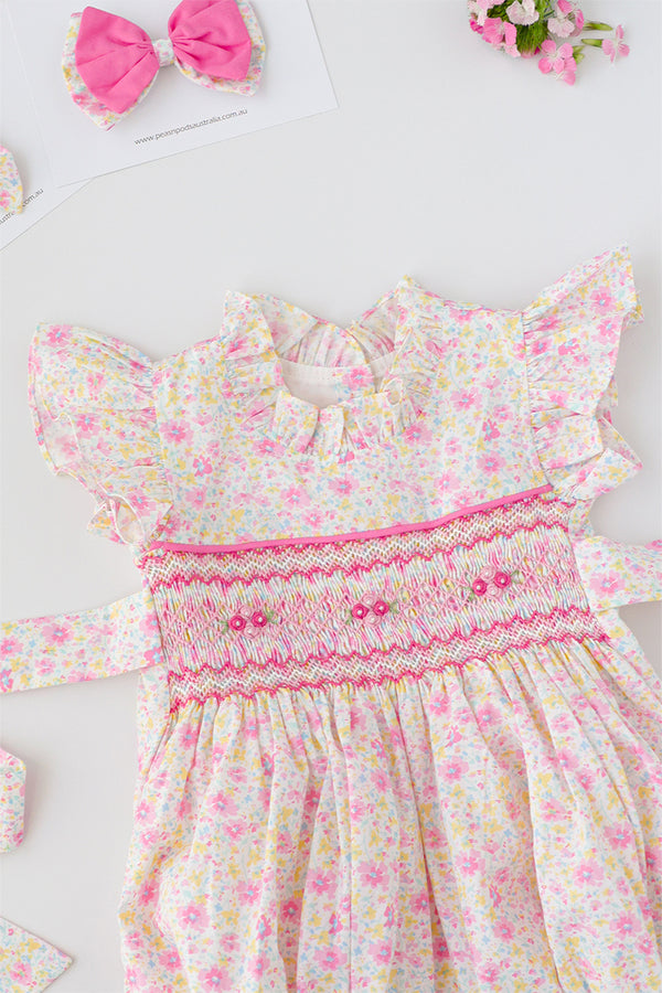 Hazel Handsmocked Romper