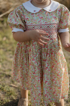 Margot Handsmocked Floral Dress