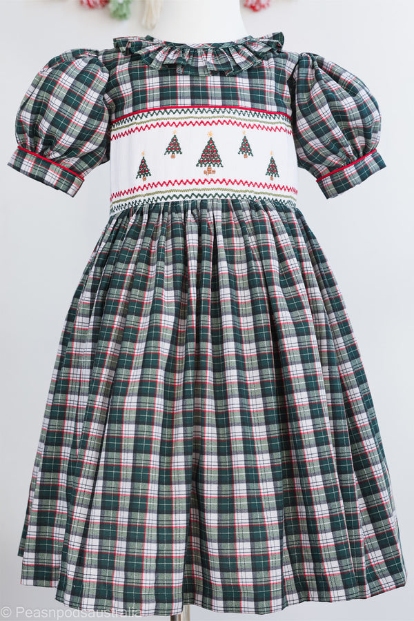 Christmas Tree Plaid Dress