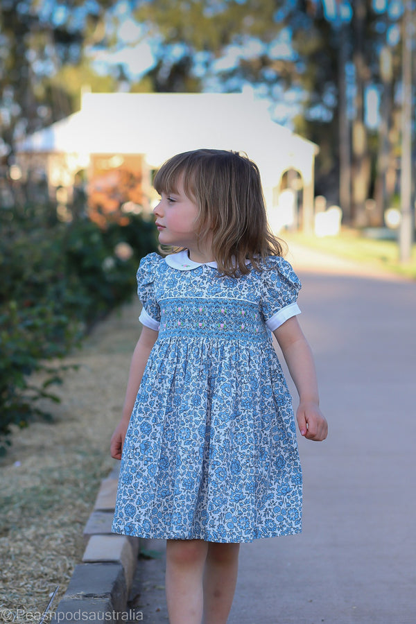 Rose Bud Hand-smocked Dress