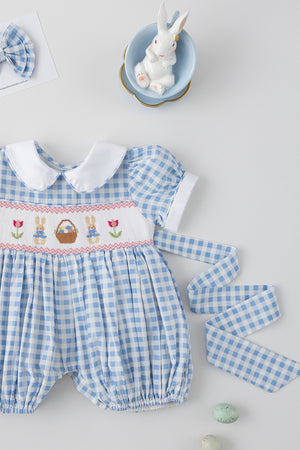 Bunny Basket Handsmocked Romper