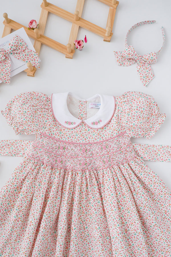 Peony Blush Handsmocked Dress