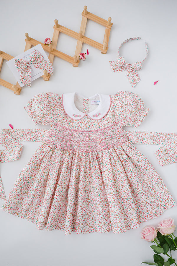 Peony Blush Handsmocked Dress