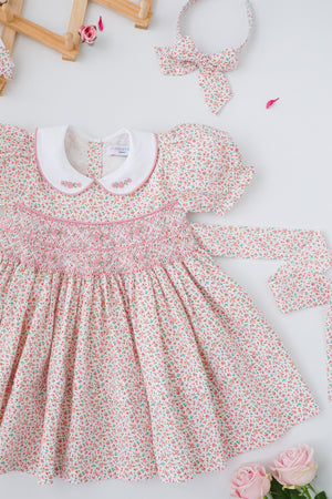 Peony Blush Handsmocked Dress