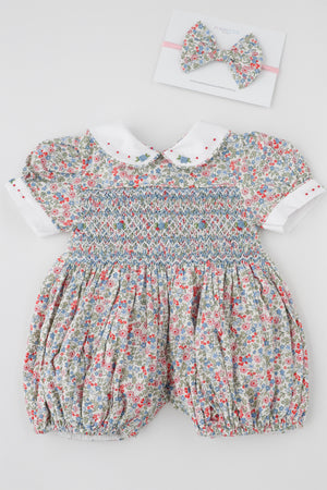 Holly Handsmocked  romper