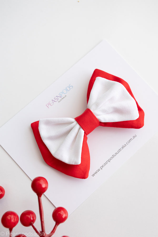 Red and White Bow