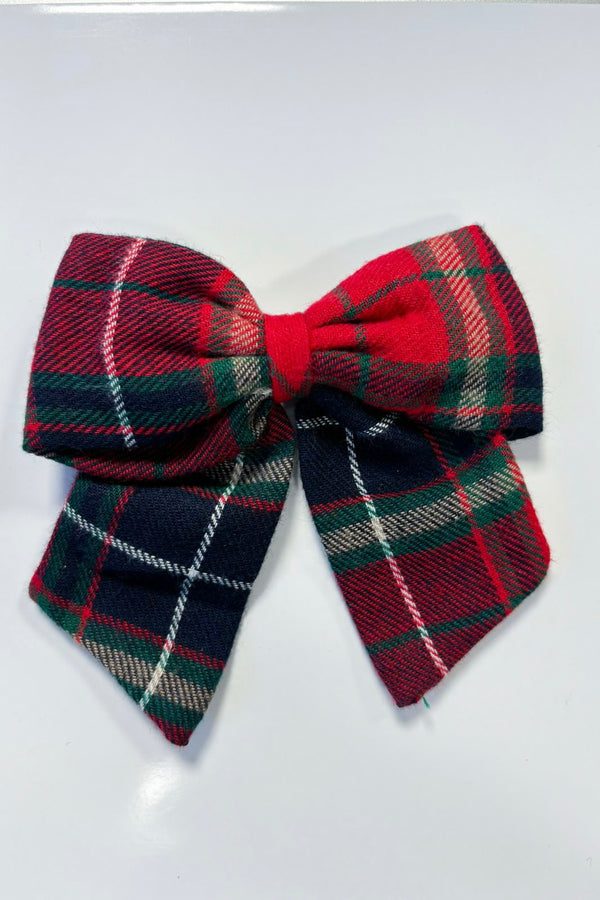 Red/Blue/Green Plaid Bow