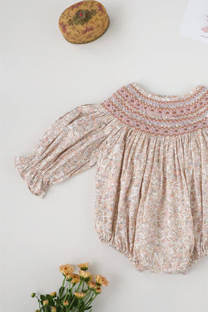 Eloise Handsmocked Bubble Romper