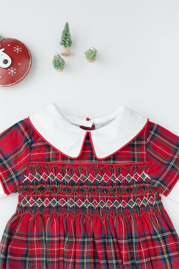 Festive Tartan Boys Bubble Romper
