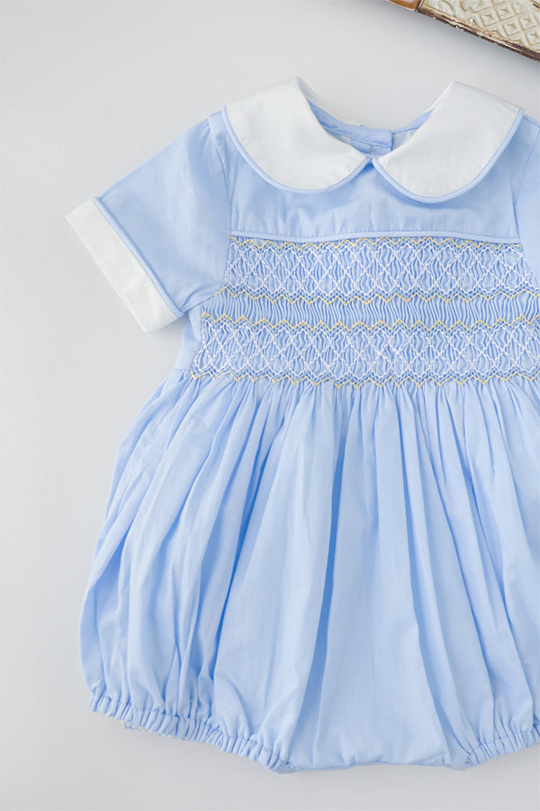 Blue Boys Bubble Romper