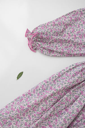 Lilac Floral Handsmocked Dress