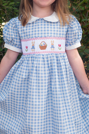 The Bunny Basket Handsmocked Dress