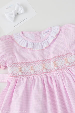 Bunny Gingham Smocked Dress