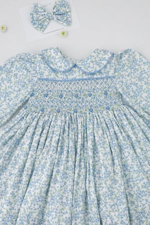 'Forget-me-not' Handsmocked Dress