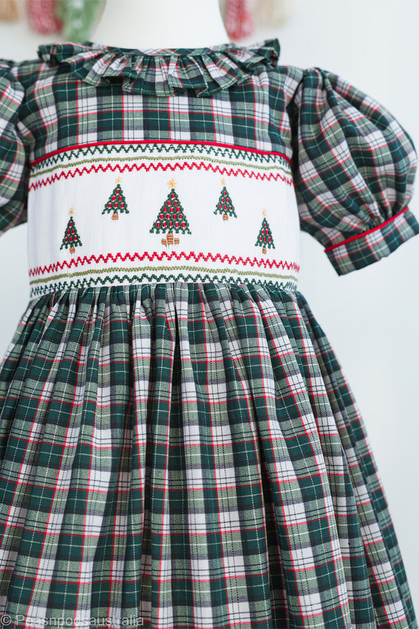 Christmas Tree Plaid Dress