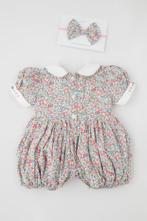 Holly Handsmocked  romper