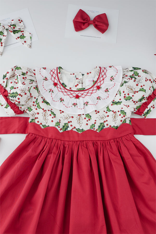 Holly Jolly Handsmocked Dress