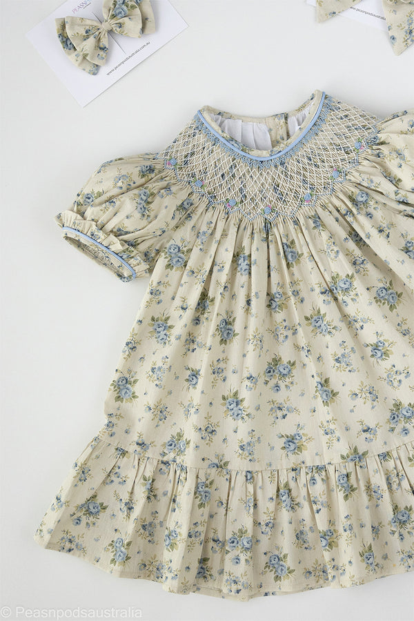 Vintage Floral Bishop Dress