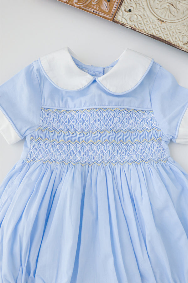 Blue Boys Bubble Romper