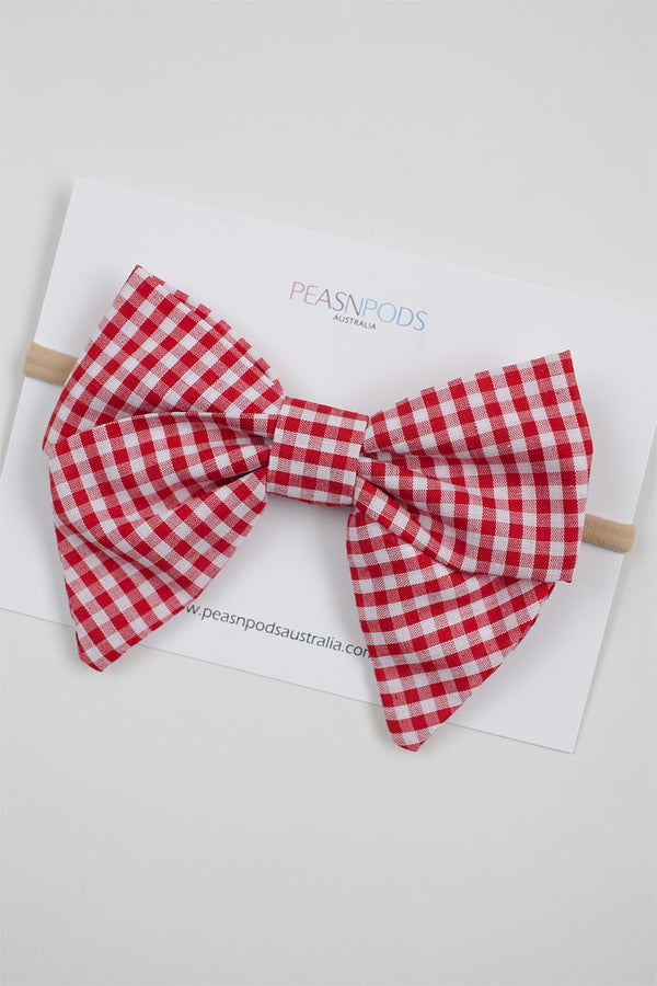 Red Gingham Big Bow