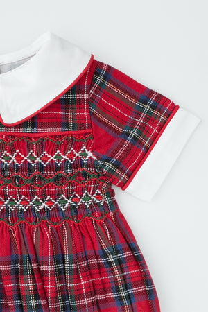 Festive Tartan Boys Bubble Romper