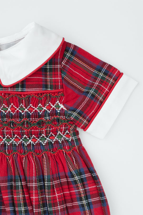 Festive Tartan Boys Bubble Romper