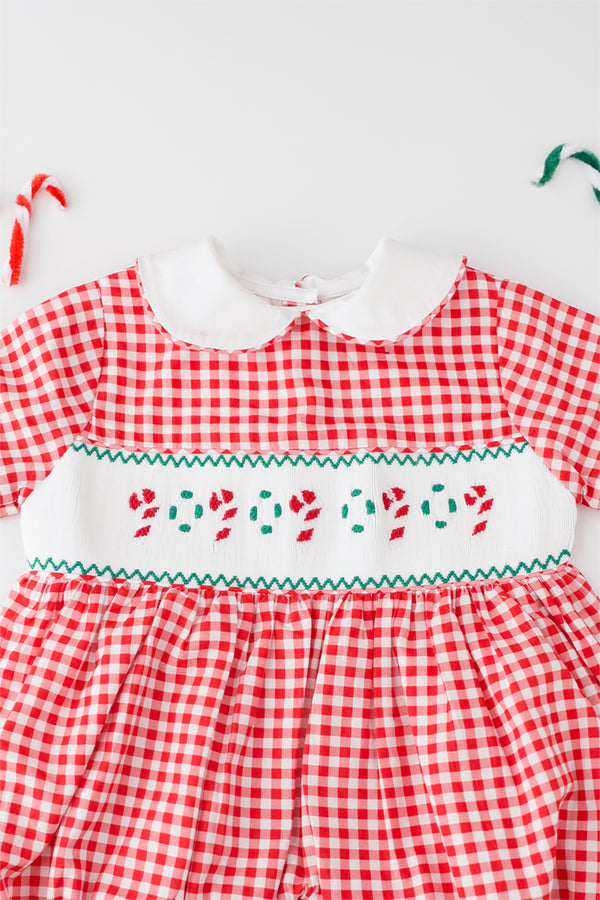 Candy Cane Boys Romper ( Pre Order )