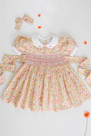 Margot Handsmocked Floral Dress