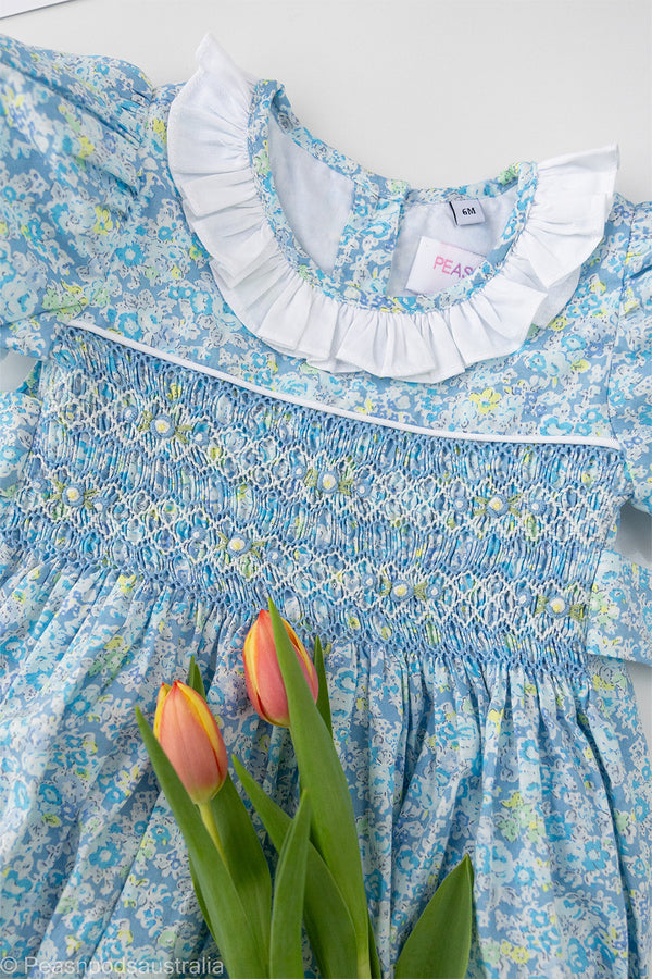 Evelyn Hand-Smocked Romper