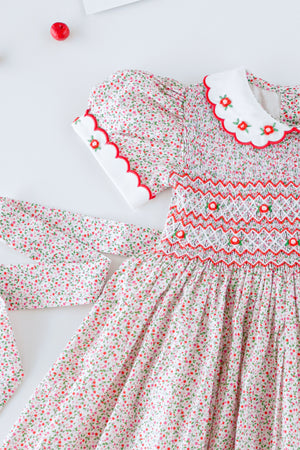 Merry Blossom Handsmocked Dress
