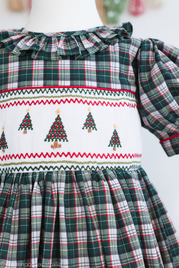 Christmas Tree Plaid Dress