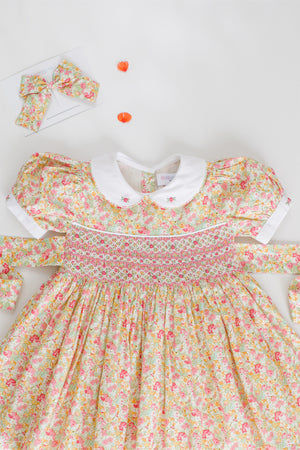 Margot Handsmocked Floral Dress