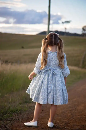 'Forget-me-not' Handsmocked Dress